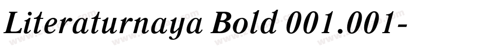 Literaturnaya Bold 001.001字体转换